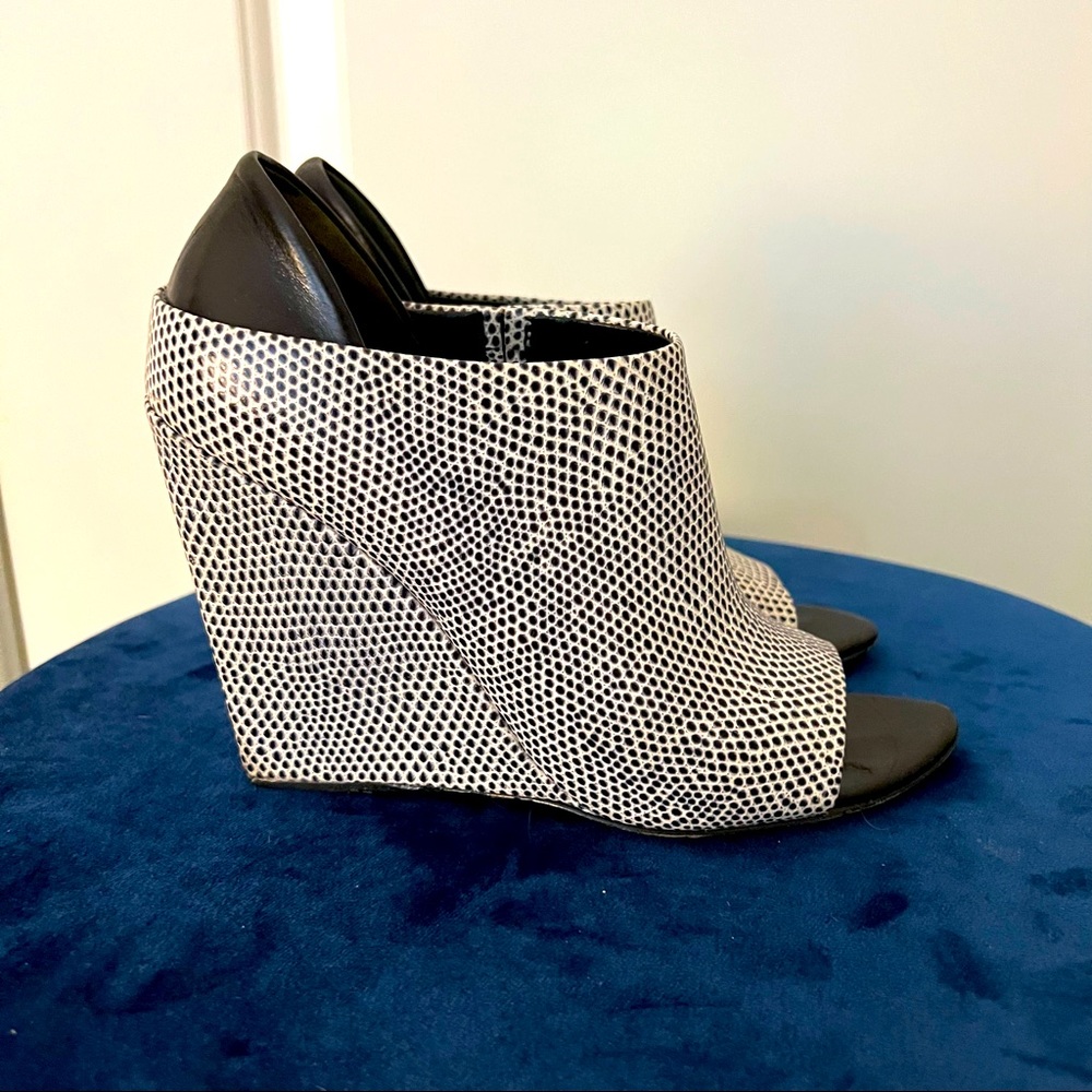 Alexander Wang Alla spotted peep toe booties 6.5